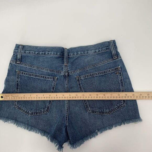 Madewell Denim Shorts Womens Size 28 Relaxed Mid Length Medium Wash Button Jean - Picture 7 of 12
